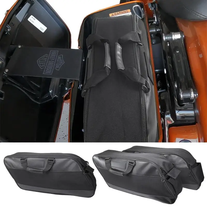

Universal Motorcycle Saddlebags Waterproof Pu Leather Bag For Bikes Travel Motorbike Luggage Pouch Tool Organizer Accessories