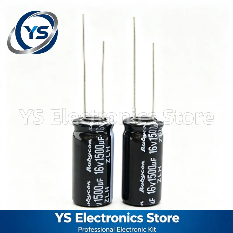 Фото Rubycon ZLH 16V1500UF 10x20мм 16ZLH1500MEFC10X20 1500мкФ 16В Электролитический конденсатор Новый Оригинальный Долговечный Низкое сопротивление 20% №1
