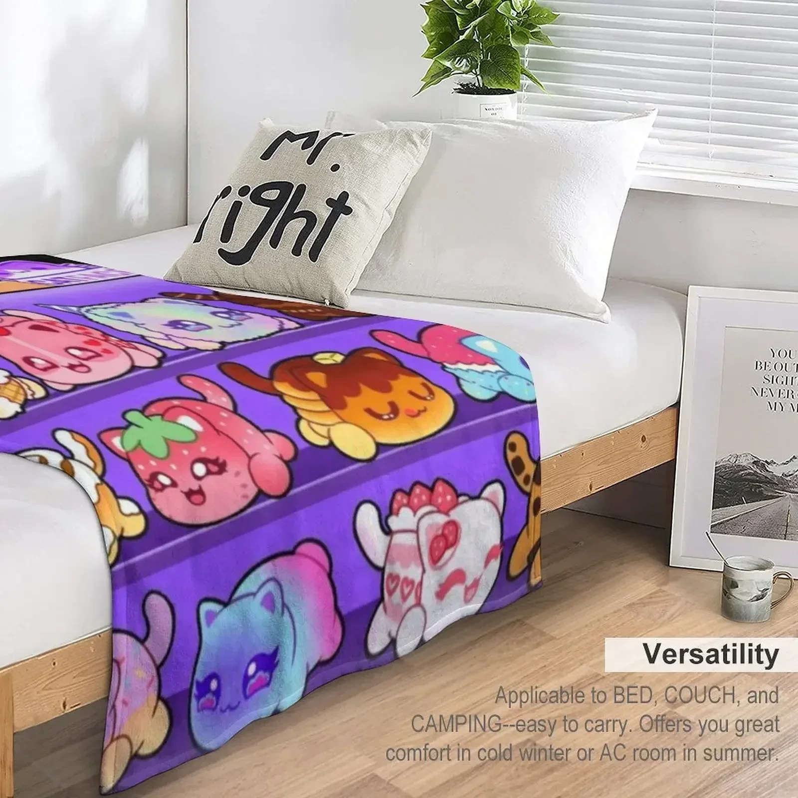 Aphmau Meow плюшевые аниме кошки пледы модные диваны пикник для детских одеял