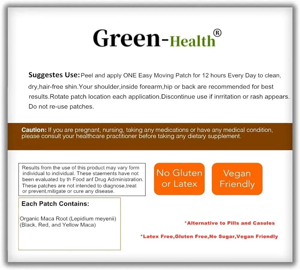 Органические трансдермальные пластыри корень Маки с экстрактом черного +