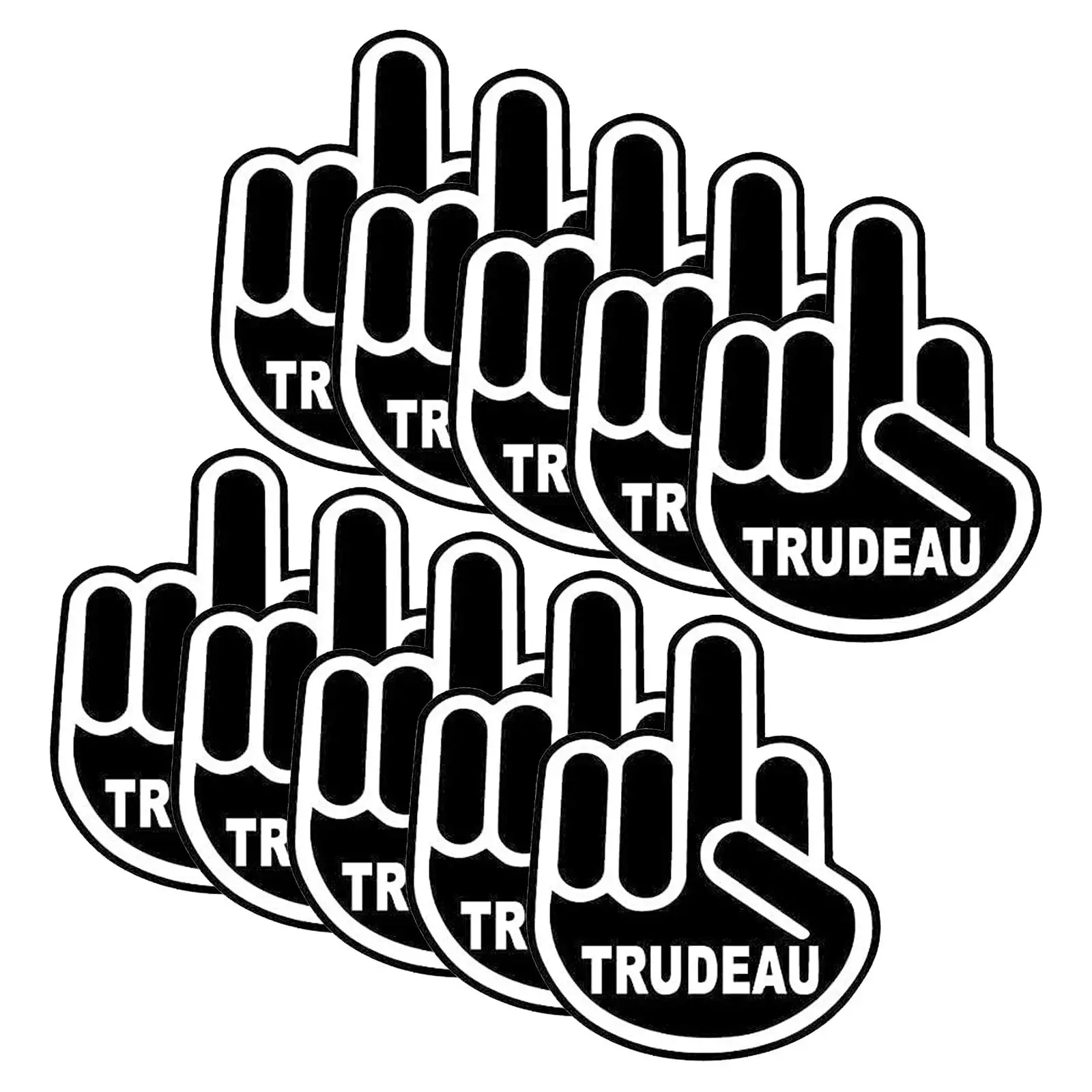 

10Pcs Funny Trudo Stickers Finger Car Bumper Sticker Resistance Fading Window Decals Car Decoration Accessories