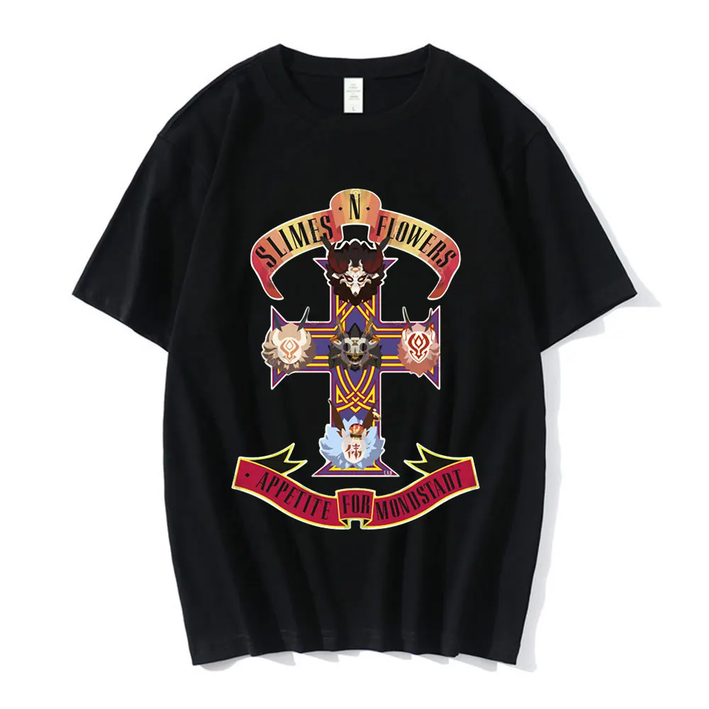 

Футболка унисекс с рисунком из аниме игры Genshin Impact, футболки с рисунком Ху Тао, футболки в стиле хип-хоп для мужчин и женщин, футболки в стиле ...