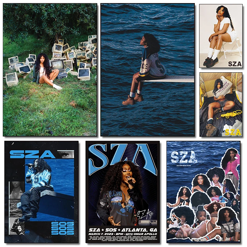 Сочетание портрета esthétique de chanteur rap в стиле хип-хоп affiche vintage toile teksto pop