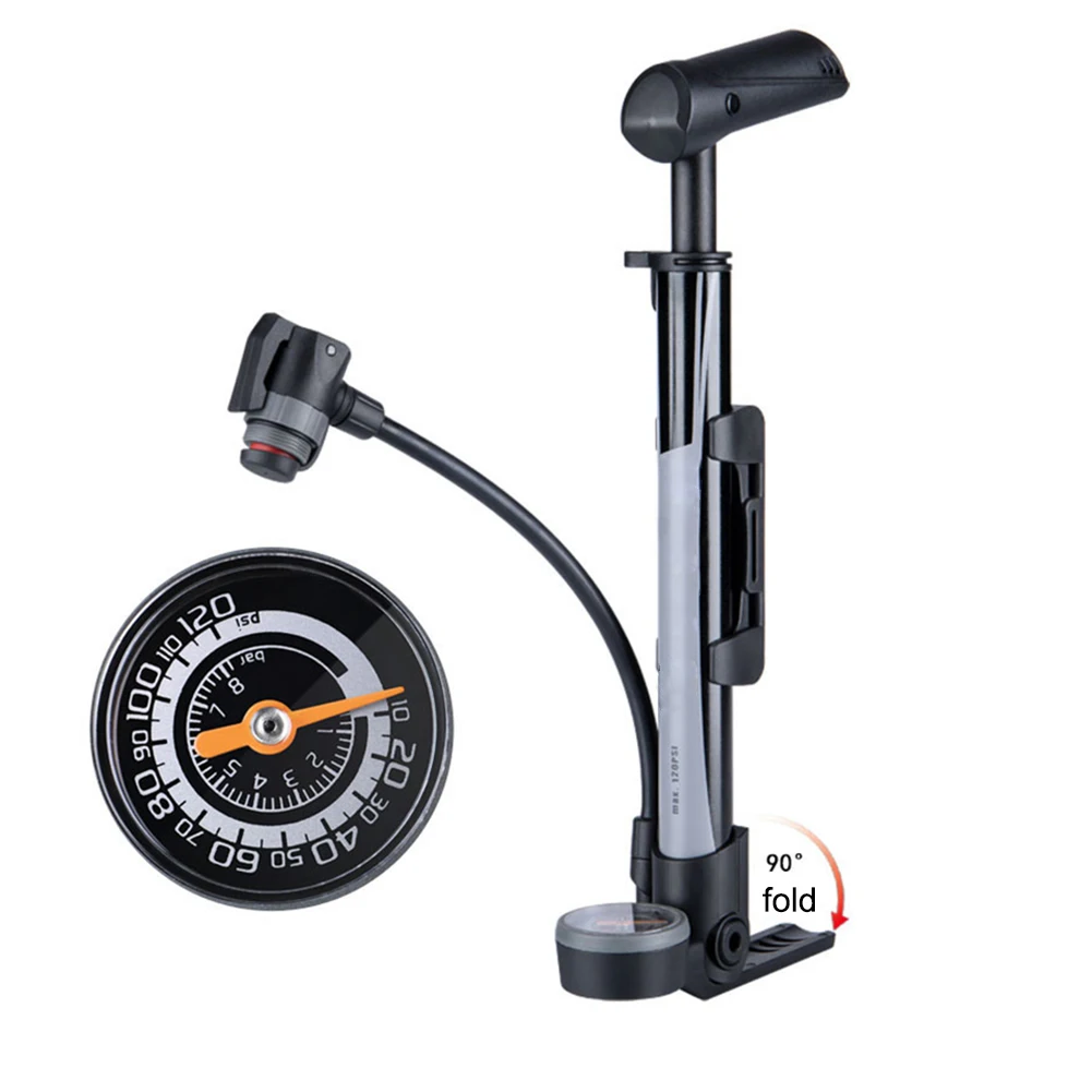 

Велосипедный мини-насос с манометром, портативный напольный насос с Т-образной ручкой для велосипедных шин, с ручной активацией, для шаров, ...