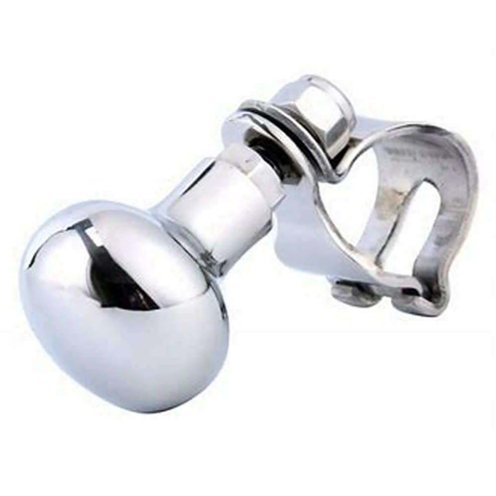 

1pc Boat Silver Steering Wheel Knob With Marine Grade 316 Stainless Steel Ball Bearing-mounted Power Handle For 20mm / 25mm