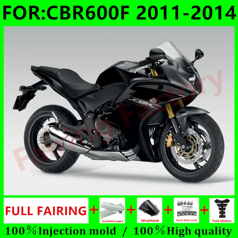 

Новый комплект обтекателей для мотоцикла ABS подходит для CBR600F 2011 2012 2013 2014 CBR600 F CBR 600F обтекатель для кузова черный