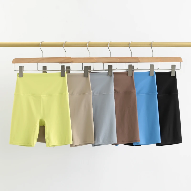 

ONE SIZE High Strength Fitness Tights Short Women Nylon Sports Shorts Athletic Yoga Ribbing Breathable Running Gym Leggings