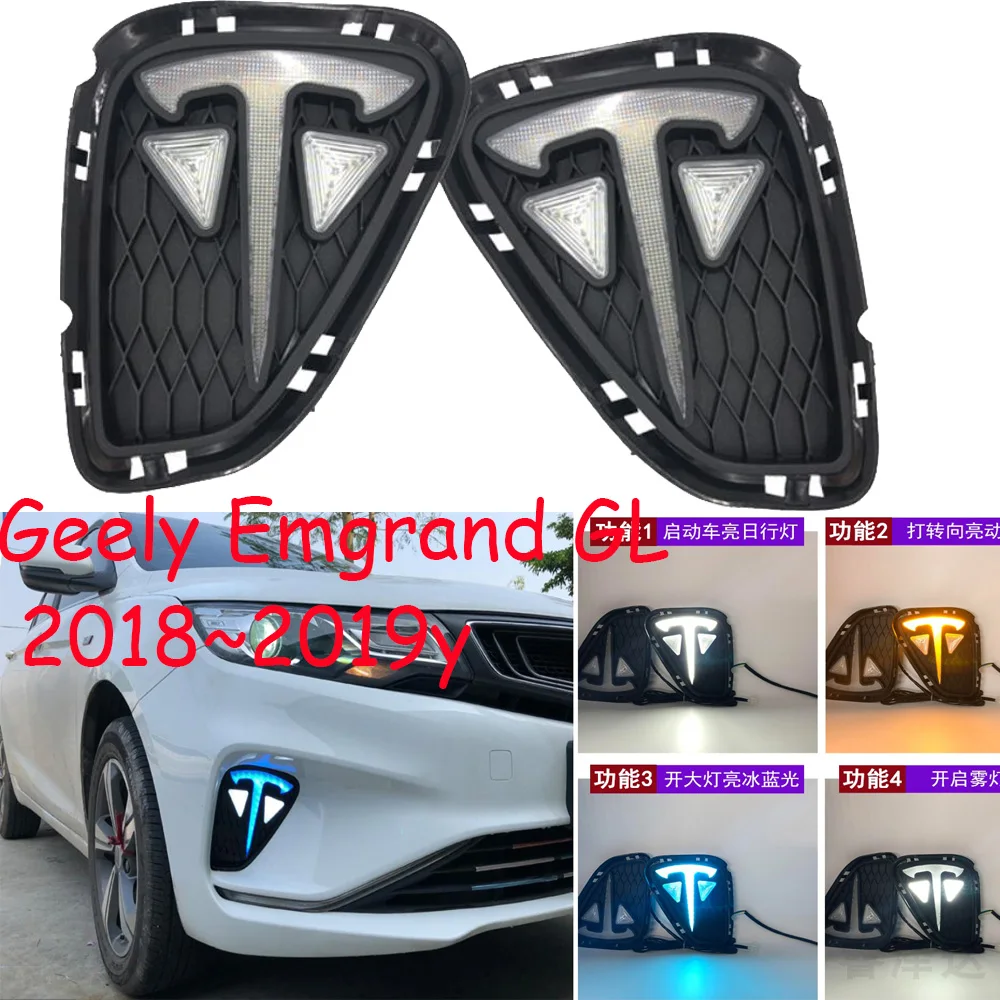 

Автомобильный бампер, передние фары для Geey Emgrand GL, дневсветильник 2018 ~ Y DRL, автомобильные аксессуары, светодиодный ная фара Geey Emgrand GL, противот...