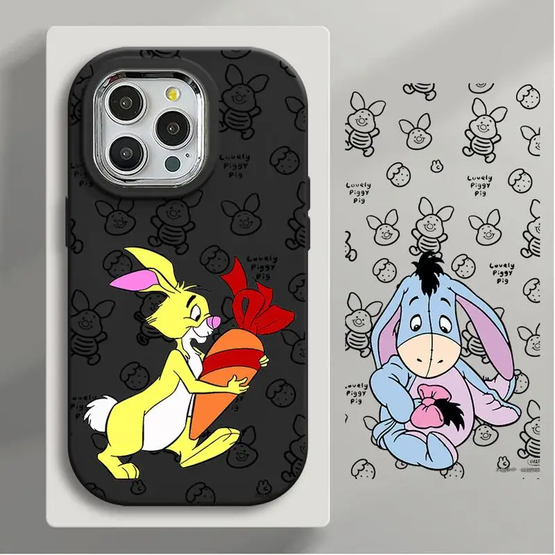 Мультяшный кролик Eeyore мама Heffalump поросенок Kanga пухлый чехол для телефона iPhone 15 14