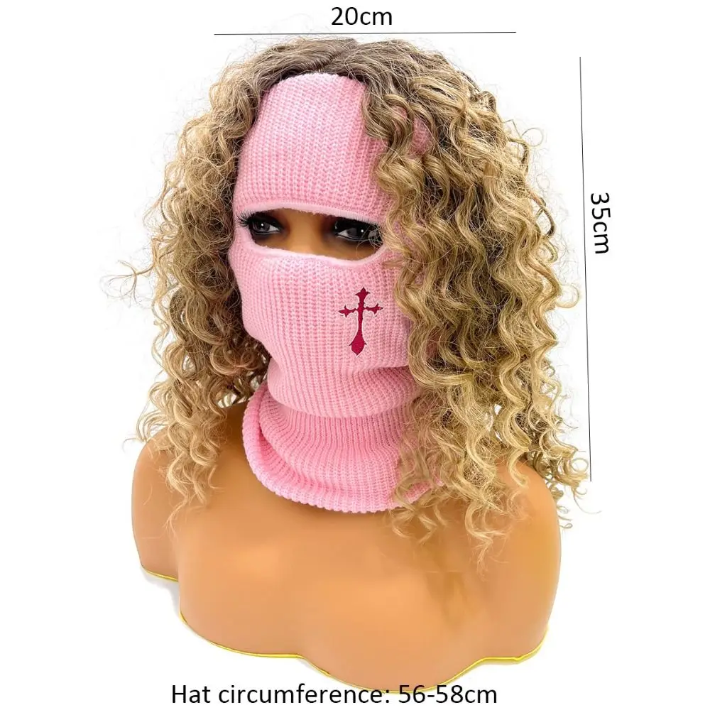 Трикотажная шляпа с вышивкой трикотажная ветрозащитная Женская Обложка для