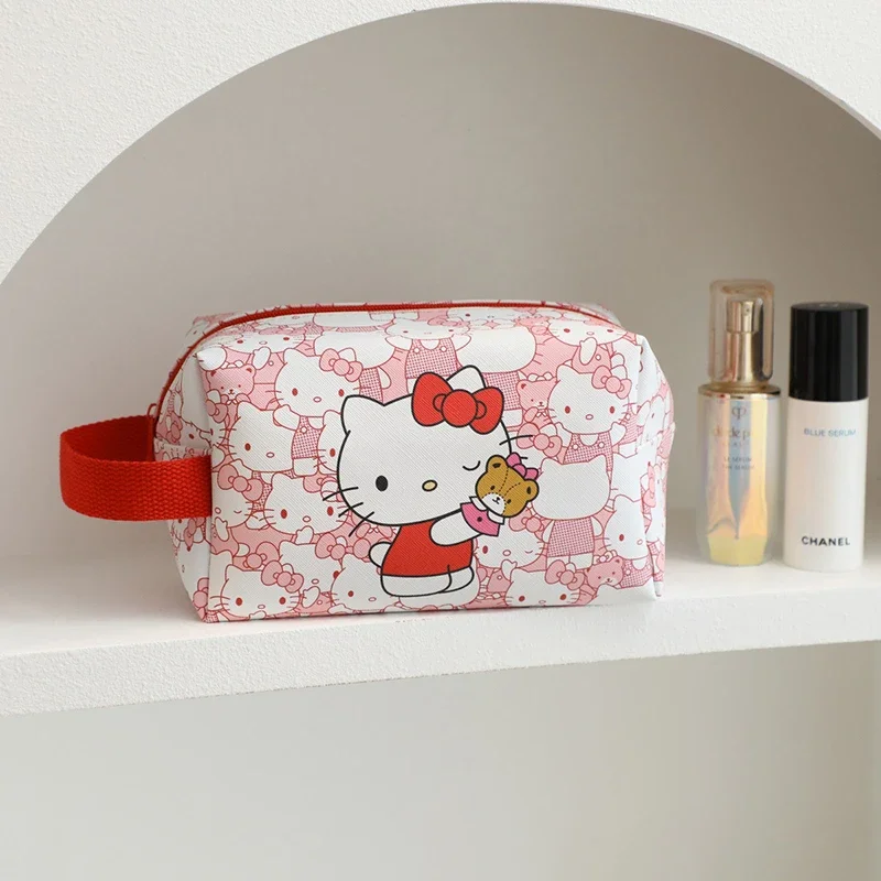 Sanrio Hello Kitty мультяшная косметичка большой емкости для путешествий ухода за кожей