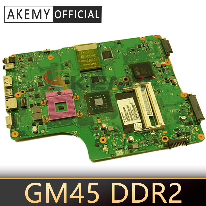 

AKEMY V000198040 Laptop Motherboard For toshiba satellite A500 A505 intel GM45 DDR2 Mainboard full tested