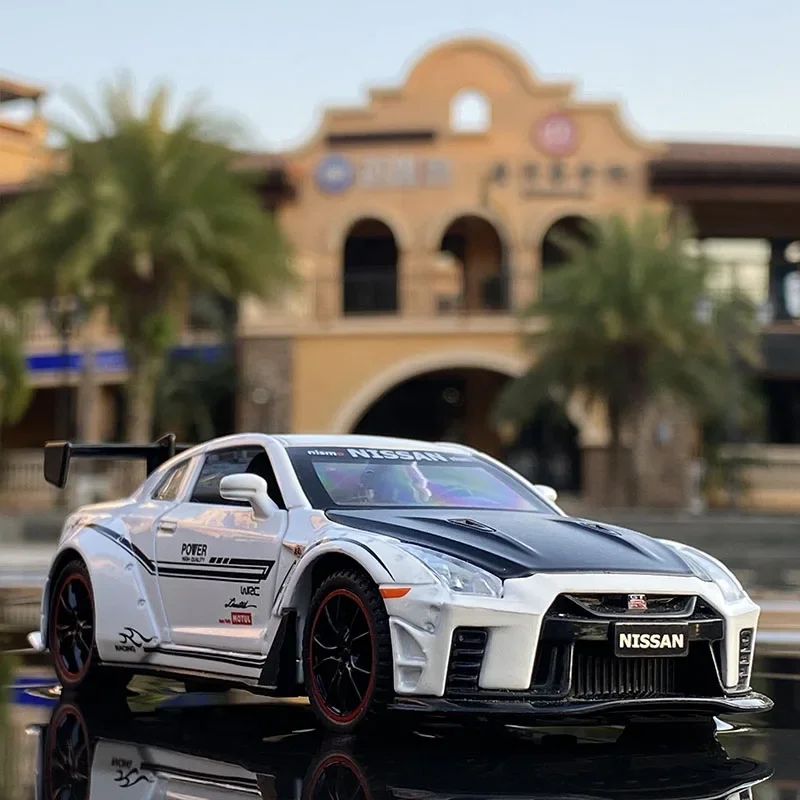 Модель спортивного автомобиля Nissan Skyline Ares GTR R34 R35 из сплава в масштабе 1:32, литой металлический игрушечный гоночный автомобиль, модель, коллекция, подарки для детей