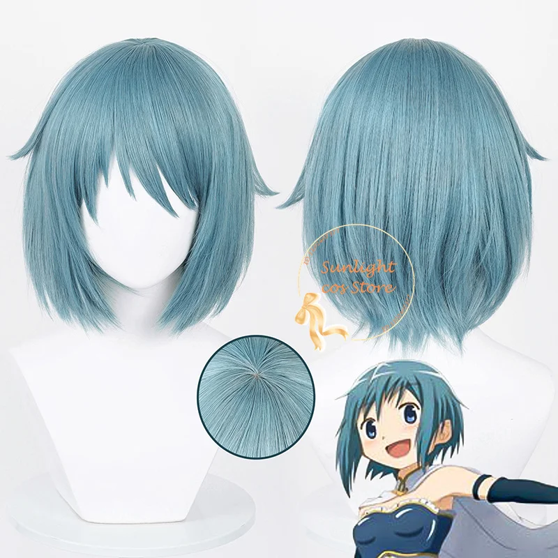 

Anime Puella Magi Madoka Magica Cosplay Miki Sayaka Cosplay Wig 30cm Blue Gray Hair Heat Resistant Synthetic Wigs Halloween Wigs