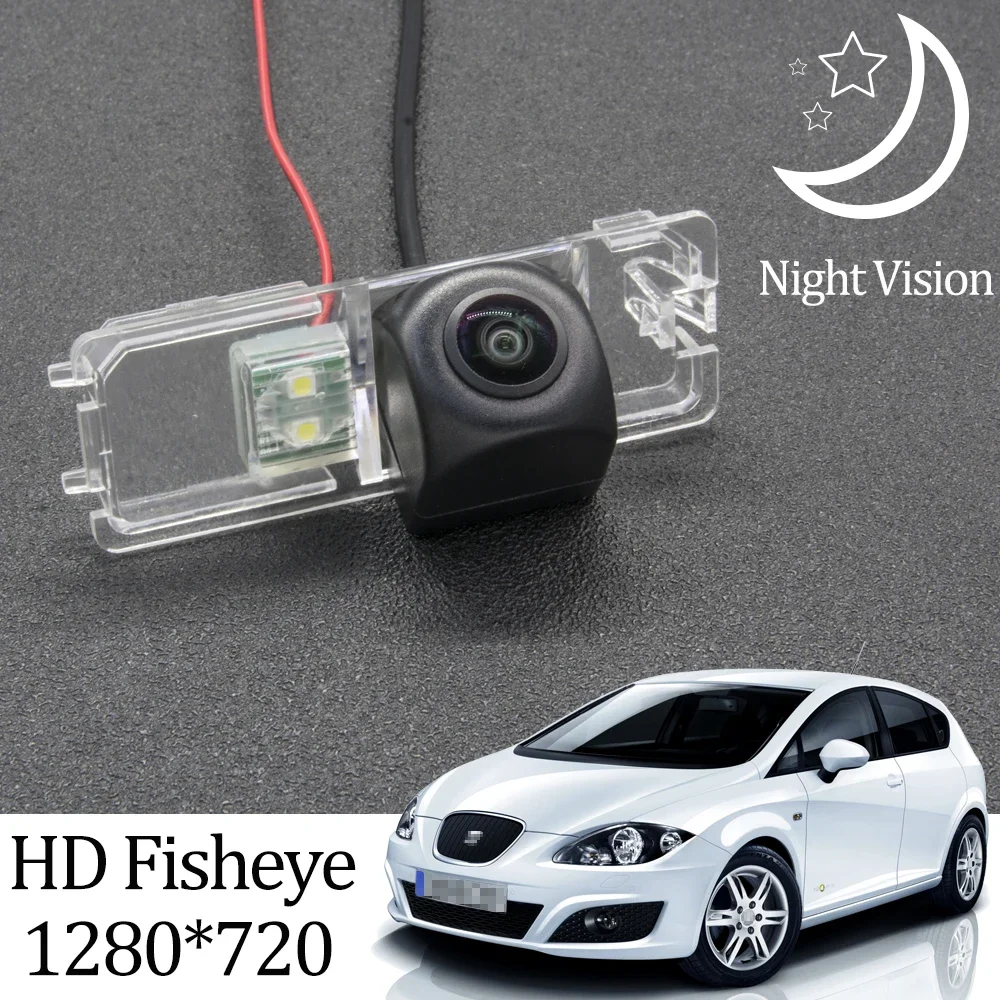 HD 1280*720 камера заднего вида рыбий глаз для Seat Leon MK2 MK3 2005-2020 автомобильный резервный