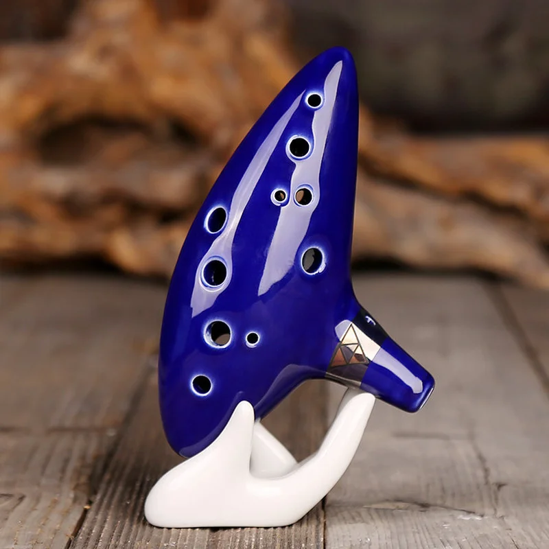 12 Hole Alto Tone C Key Ocarina Flute Ceramic Legend of Ocarina Professional Musical Instrument Smoked Fluta Ocarina