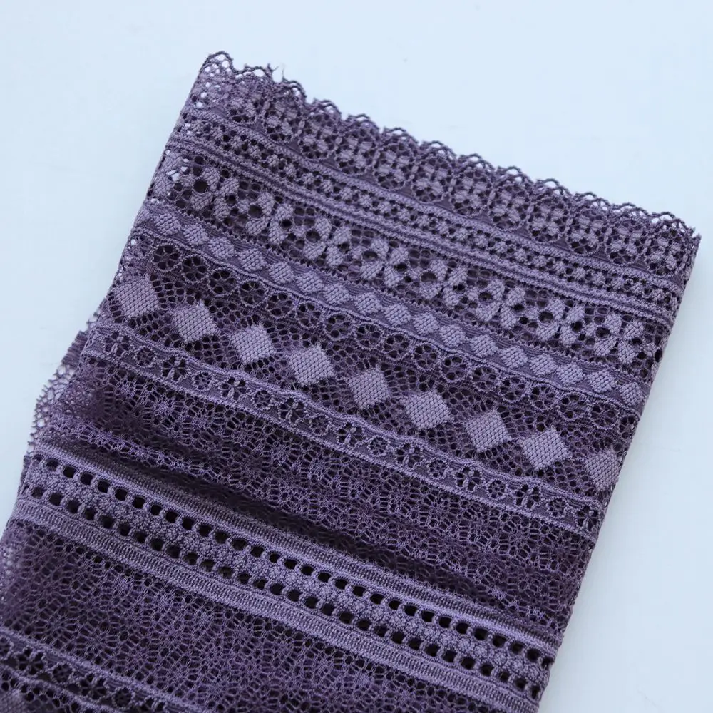 2YDS 16 см Широкий темно-Золотой Цветочный вышитый эластичный кружевной отделкой