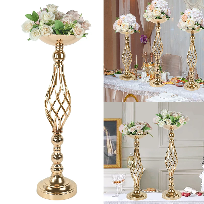 

Metal Candle Holders Wedding Table Centerpieces Decor Metal Stand Candlestick for Birthday Anniversary Party Flower Vases Holder