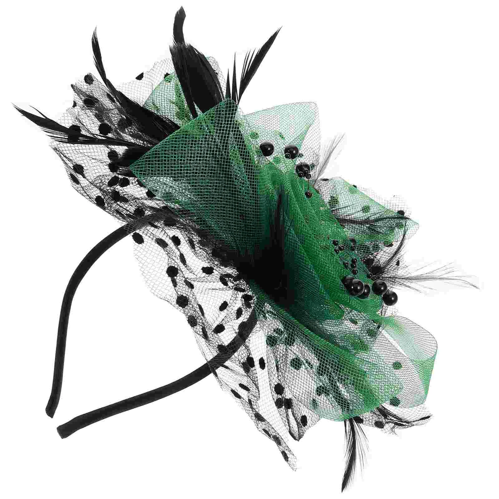 

Decorate Tea Party Hat Bride Veils Wedding Retro Nylon Women Fascinator Headband