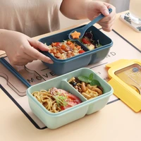 bento lunch box student lunch box japanese office worker lunch box with tableware storage container microwave heating lunch box