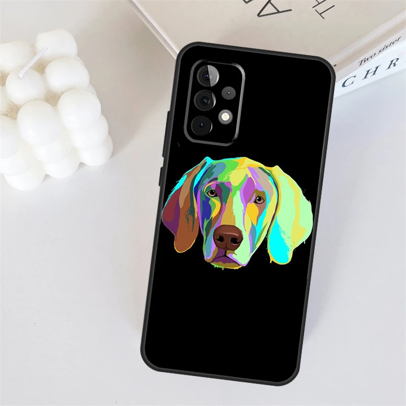 Чехол Weimaraner Dog для Samsung Galaxy A55 A35 A15 A36 A56 A26 A16 A22 A32 A52 A54 A34 A53 A33 A13 A06 A05