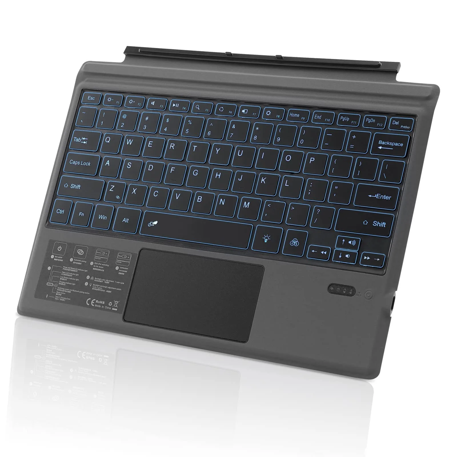 

Подходит для клавиатуры Microsoft surface keyboard Pro34567, семи цветов, сенсорная клавиатура с подсветкой Pro4/5