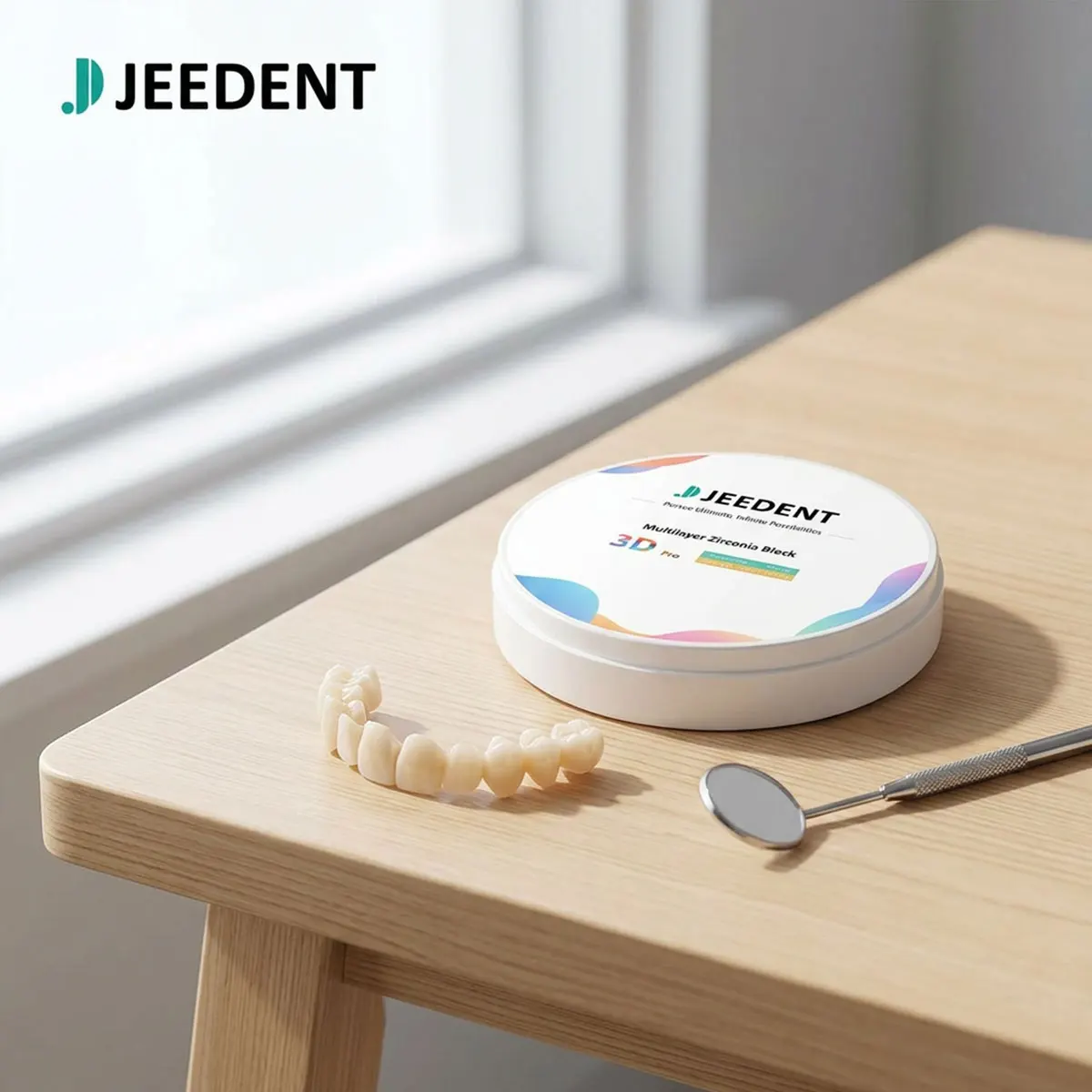 JEEDENT 3DPRO 8-слойный многослойный циркониевый диск 98 мм для реставрации передних и задних коронок и мостов, 700-1100 МПа, 46-57% содержание циркония, лабораторный блок (art.: 3920dbf0bedf6) - 3920dbf0bedf6