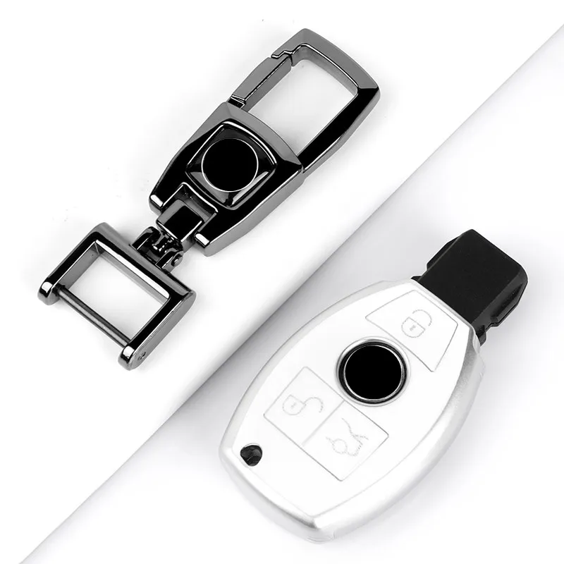 

for Mercedes-Benz E300l C260l C200l A200l GLC TPU Soft Rubber Car Key Case Cover Key Chain Key Bag Shell Protector Car Interior