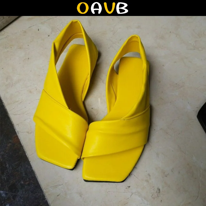 

OAVB Women Flats Sandals Rome Shoes 2023 Summer Trend Fashion Beach Slippers Casual Ladies Shoes Bohemian Slides Zapatos Mujer