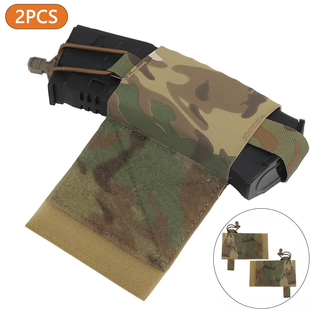 

2Pcs Tactical Rifle 5.56 Maganize Pouch Multifunctional Side Expansion Mag Sleeve Walkie-talkie Cover Cartridge Hunting Vest