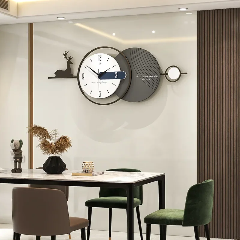 3D большие настенные часы в скандинавском стиле двухслойные современный дизайн