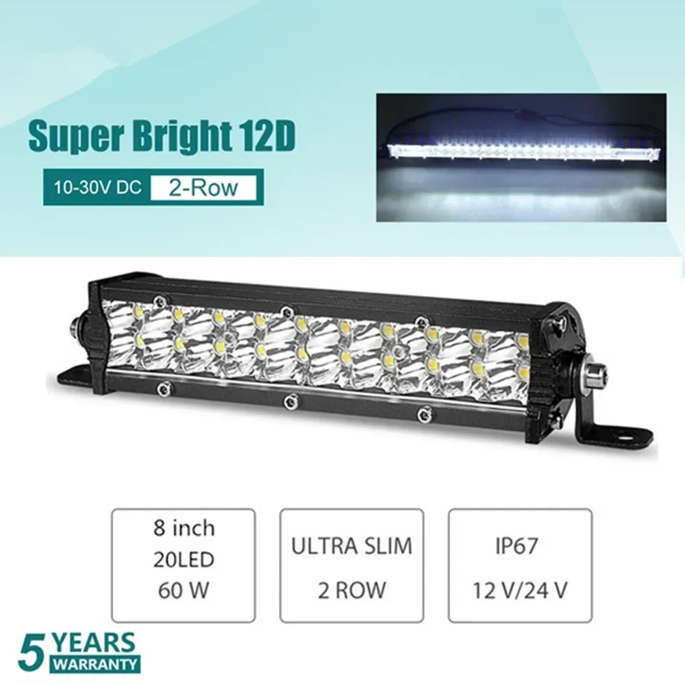 

Светодиодная панель высокой мощности 12D 60 Вт 120 Вт 180 Вт 240 Вт 300 Вт Светодиодные рабочие фары Spot Flood Combo Beam для грузовиков, тракторов, внедорожников, квадроциклов, внедорожников