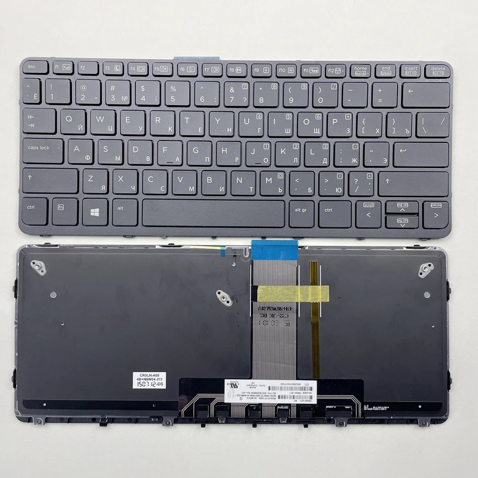 

Russian Backlit Keyboard For HP Pro x2 612 G1 755497-031 76641-071 NSK-CR3BV RU Layout