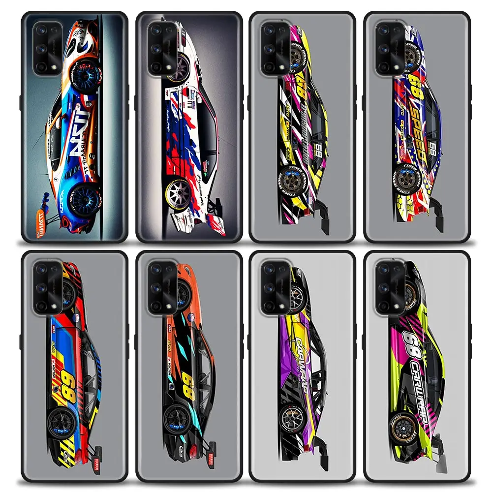 

Sport Car Cycle Racing Vehicle Case For Realme GT Neo 2 3 XT Pro Master C35 C33 C25 C21 C21Y C20 C12 C11 C3 C2 C1 Cover Funda