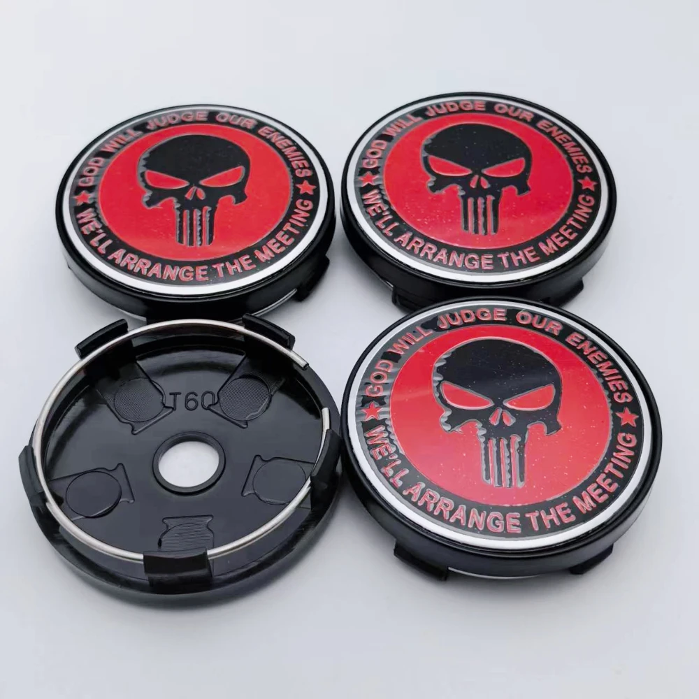 

Комплект Из 4 Колпаков Для Центра Диска Автомобиля С Логотипом В Виде Черепа, 60 Мм/56 Мм, Заглушки Для Колесных Дисков