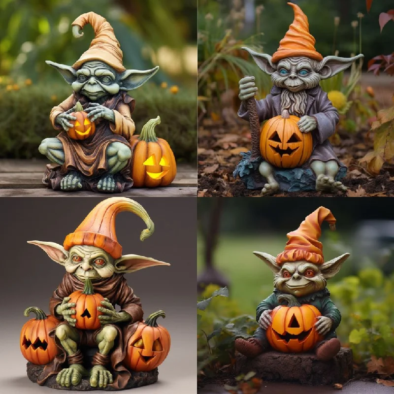 

New Products In 2023 Halloween Pumpkin Alien Outdoors Home Furnishings All Saints Day Decoration Originality Resin Crafts Offer