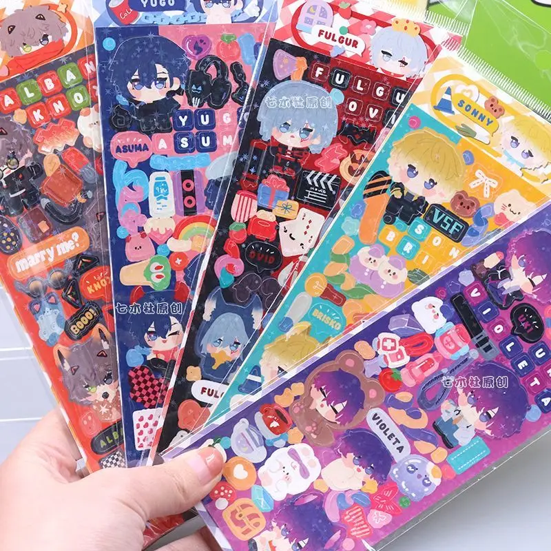 

Nijisanji EN Noctyx Anime Sticker Sonny Uki Alban Fulgur Yugo Gudetama Stickers Laptop IPad Phone Case Decor Kid School Supplies