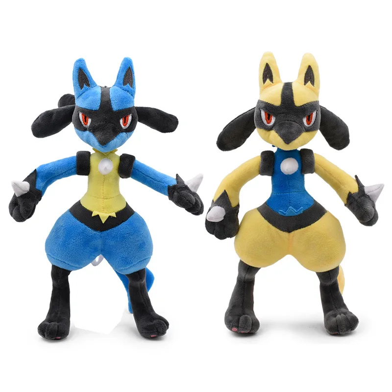 

New Pokémon Cartoon Anime Large Standing Lucario Different Color Lucario Evolution Plush Doll Toy Children's Gift Kawaii