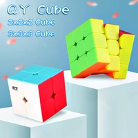 qy warrior s 3x3x3 magic puzzle cube professional qidi s 2x2x2 stickerless speed qytoys cubes 2x2 3x3 cube toy for children