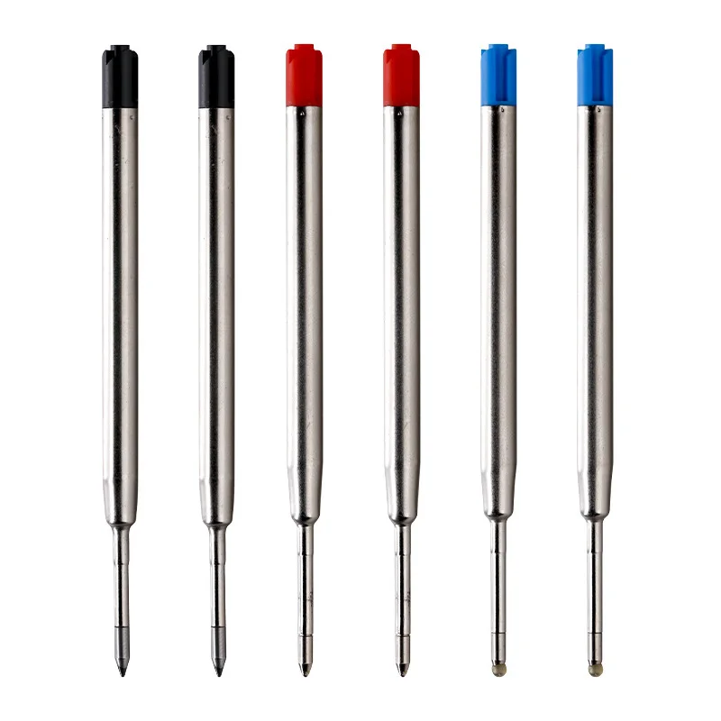 

10Pcs/Lot 1.0mm Metal Roller Ballpoint Pen 99mm Blue/Red/Black Ink Ball Pen Refill for School Office Writing Stationery Supplies