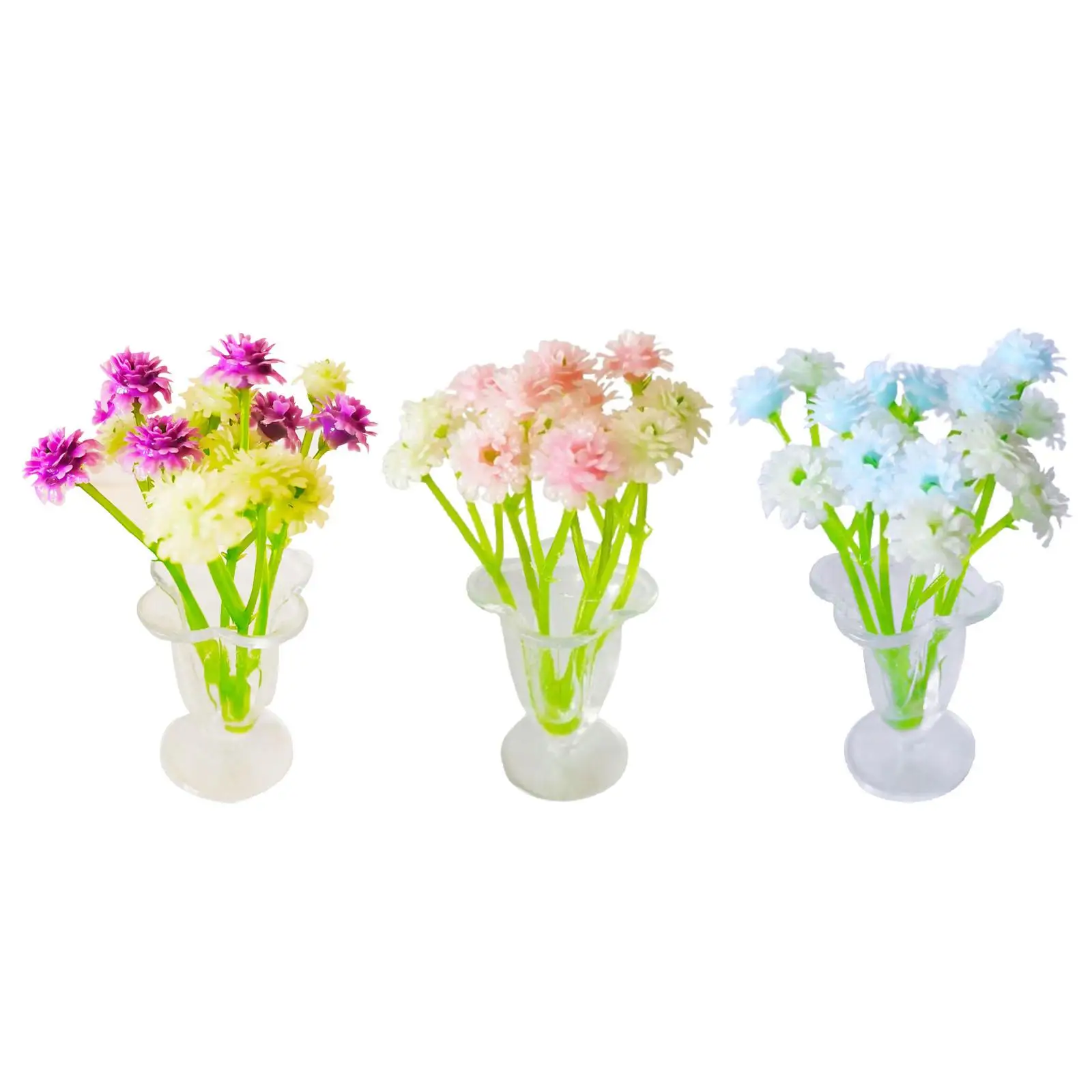 1/12 цветы с вазой модель сказочного сада кукольный домик цветочное украшение в