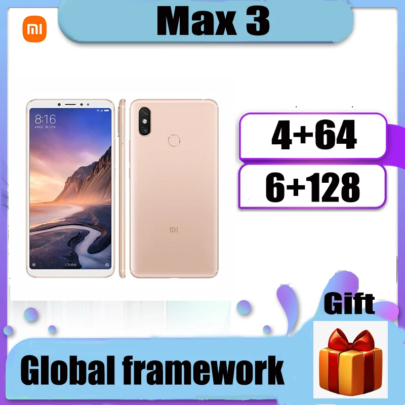 Смартфон Xiaomi Mi Max 3 4 + 64 ГБ 6 9 дюйма Android |