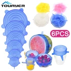 Универсальные многоразовые силиконовые растягивающиеся крышки для пищевых продуктов, силиконовая крышка для кухонной посуды, чаши, сковородки