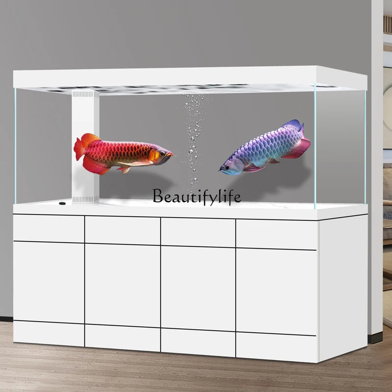 Большой аквариум для гостиной ультра-белое стекло алюминиевый сплав арообраный