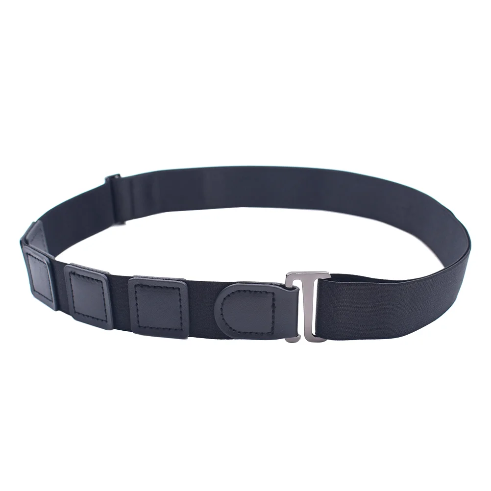 

Adjustable Unisex Shirt Stay Belt Non-Slip Anti-crease Belts for Formal Wear Professional Attire (3cm Alloy Black Buckle)