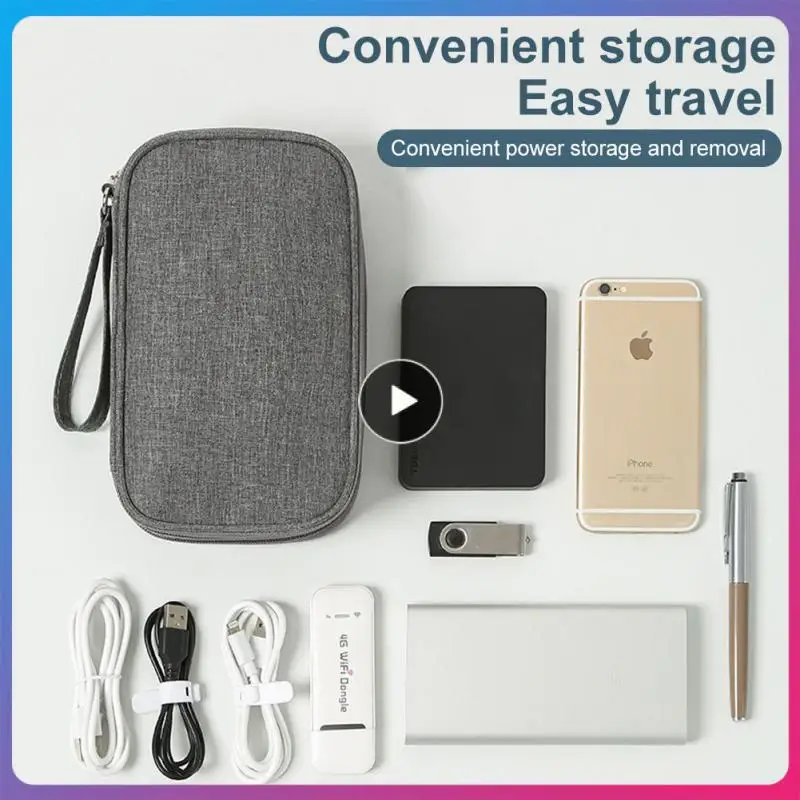 

Travel Organizer Bag Double Layer Earphone Organizer Waterproof Bag Large Space Portable Data Cable Storage Bags