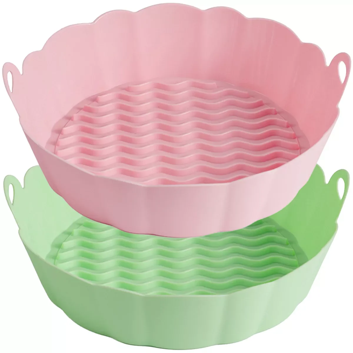

Silicone Air Fryers Oven Baking Tray Fried Pizza Chicken Mat AirFryer Silicone Pot Round Reusable Cake Pan Air Fryer Accessories