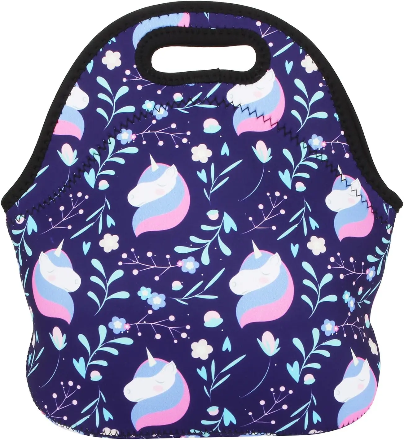 

Violet Mist Cute Unicorn Neoprene Lunch Bag Pink Mermaid Reusable Lunch Box Insulated Lunch Tote Bags Thermal Lunch Handbag