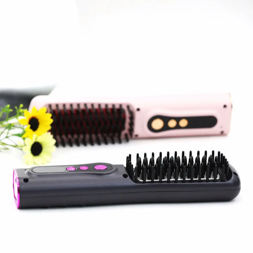 

new fund mini hair comb multi-functional portable rechargeable curly hair straight hair and comb my hair straighteners