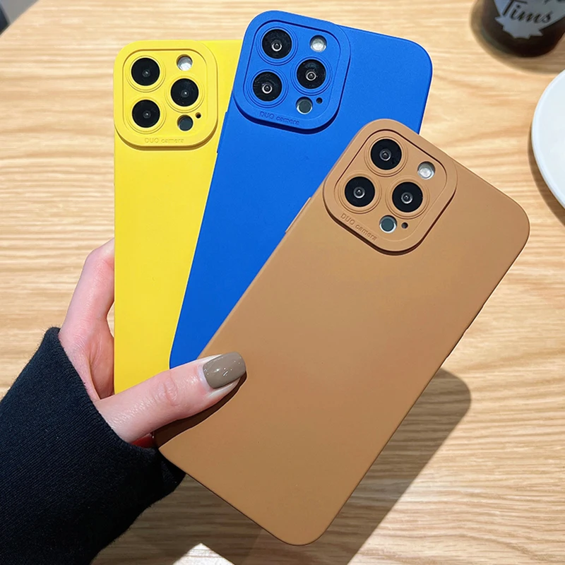 Роскошный мягкий матовый чехол для телефона iphone 11 12 13 Pro Max X XR XS 7 8 Plus SE 2020